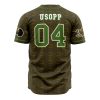 Straw Hats Usopp One Piece AOP Baseball Jersey BACK Mockup - Anime Gifts Store