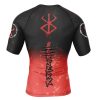 Struggler Berserk Rashguards Short Sleeve BACK Mockup - Anime Gifts Store