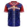 Superman DC Comics AOP Baseball Jersey FRONT Mockup - Anime Gifts Store