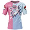 Sylveon Attack P Rashguards Short Sleeve FRONT Mockup - Anime Gifts Store