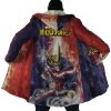 Trippy All Might MHA AOP Hooded Cloak Coat NO HOOD Mockup - Anime Gifts Store