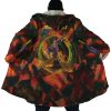 Trippy Burning Gundam AOP Hooded Cloak Coat NO HOOD Mockup - Anime Gifts Store