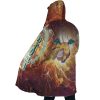 Trippy Dragonite Pokemon AOP Hooded Cloak Coat SIDE Mockup - Anime Gifts Store