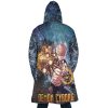 Trippy Genos One Punch Man AOP Hooded Cloak Coat BACK Mockup - Anime Gifts Store