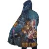 Trippy Genos One Punch Man AOP Hooded Cloak Coat SIDE Mockup - Anime Gifts Store