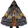 Trippy Grave of the Fireflies SG AOP Hooded Cloak Coat MAIN Mockup - Anime Gifts Store