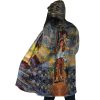 Trippy Grave of the Fireflies SG AOP Hooded Cloak Coat SIDE Mockup - Anime Gifts Store