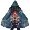 Trippy Josuke Shining Diamond JBA AOP Hooded Cloak Coat MAIN Mockup - Anime Gifts Store