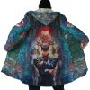 Trippy Josuke Shining Diamond JBA AOP Hooded Cloak Coat NO HOOD Mockup - Anime Gifts Store