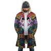 Trippy Kitsune Drift Mask Fortnite AOP Hooded Cloak Coat FRONT Mockup - Anime Gifts Store