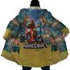 Trippy Minecraft AOP Hooded Cloak Coat NO HOOD Mockup - Anime Gifts Store