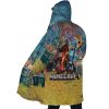 Trippy Minecraft AOP Hooded Cloak Coat SIDE Mockup - Anime Gifts Store