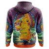 Trippy Pikachu Pokemon AOP Hoodie 3D BACK Mockup - Anime Gifts Store