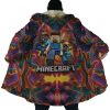 Trippy Power Minecraft AOP Hooded Cloak Coat NO HOOD Mockup - Anime Gifts Store