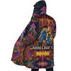 Trippy Power Minecraft AOP Hooded Cloak Coat SIDE Mockup - Anime Gifts Store