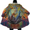 Trippy Power Saitama One Punch Man AOP Hooded Cloak Coat NO HOOD Mockup - Anime Gifts Store