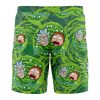 Trippy Rick and Morty Hawaiian Shorts BACK Mockup - Anime Gifts Store