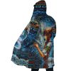 Trippy Spirited Away SG AOP Hooded Cloak Coat SIDE Mockup - Anime Gifts Store