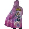 Trippy Uraraka Ochako MHA AOP Hooded Cloak Coat SIDE Mockup - Anime Gifts Store