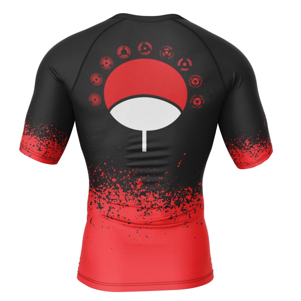 Uchiha Clan Short Sleeve Rash Guard back - Anime Gifts Store