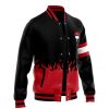 Uchiha Symbol Naruto Varsity Jacket F LEFT Mockup - Anime Gifts Store