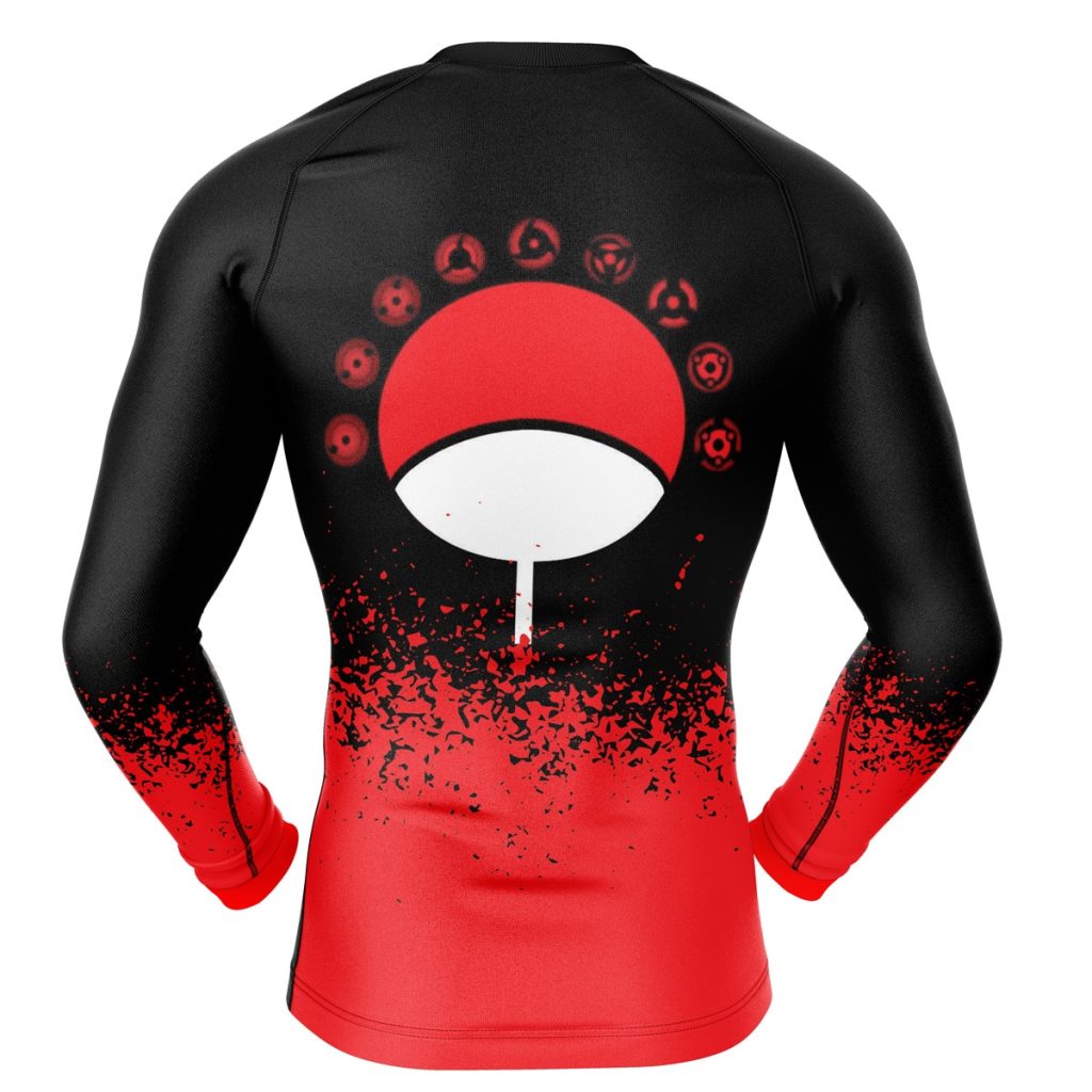 Uchiha clan Compression Shirt Rash Guard back - Anime Gifts Store