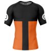 Uzumaki Shipuuden Naruto Rashguards Short Sleeve FRONT Mockup - Anime Gifts Store