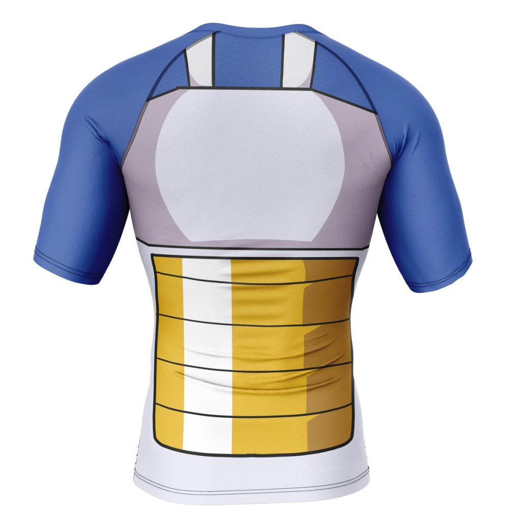 Vegeta Short Sleeve Rash Guard back - Anime Gifts Store