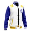 Vegeta V2 Pattern DBZ Varsity Jacket F LEFT Mockup - Anime Gifts Store