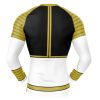 White Ranger Compression Shirt Rash Guard back - Anime Gifts Store