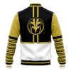 White Ranger MMPR Varsity Jacket BACK Mockup - Anime Gifts Store