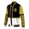 White Ranger MMPR Varsity Jacket F RIGHT Mockup - Anime Gifts Store