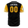 Whore Island Ocelots V3 Archer AOP Baseball Jersey AOP Baseball Jersey BACK Mockup - Anime Gifts Store