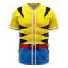 Wolverine Marvel AOP Baseball Jersey FRONT Mockup - Anime Gifts Store