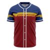 Wonder Woman DC Comics AOP Baseball Jersey FRONT Mockup - Anime Gifts Store