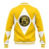 Yellow Ranger MMPR Varsity Jacket BACK Mockup - Anime Gifts Store