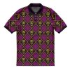 Yoshikage Kira Killer Queen Jojos Bizarre Adventure AOP Premium Polo Shirt FRONT Mockup - Anime Gifts Store