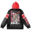 armored Flat Hoodie back - Anime Gifts Store