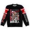 armored Flat Sweatshirt front - Anime Gifts Store