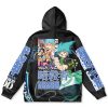 black Flat Hoodie back - Anime Gifts Store