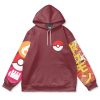 blaziken Flat Hoodie front - Anime Gifts Store