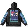 blue Flat Hoodie back - Anime Gifts Store