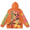 bowser Flat Hoodie back - Anime Gifts Store