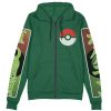 bulbasaur Zip Hoodie Front Mockup - Anime Gifts Store