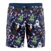 dark Hawaiian Swim Trunks Board Shorts back - Anime Gifts Store