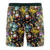 electric Hawaiian Swim Trunks Board Shorts back - Anime Gifts Store