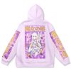 emilia Flat Hoodie back - Anime Gifts Store