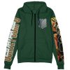 eren Zip Hoodie Front Mockup - Anime Gifts Store