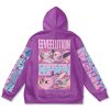 espeon Flat Hoodie back - Anime Gifts Store