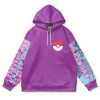 espeon Flat Hoodie front - Anime Gifts Store